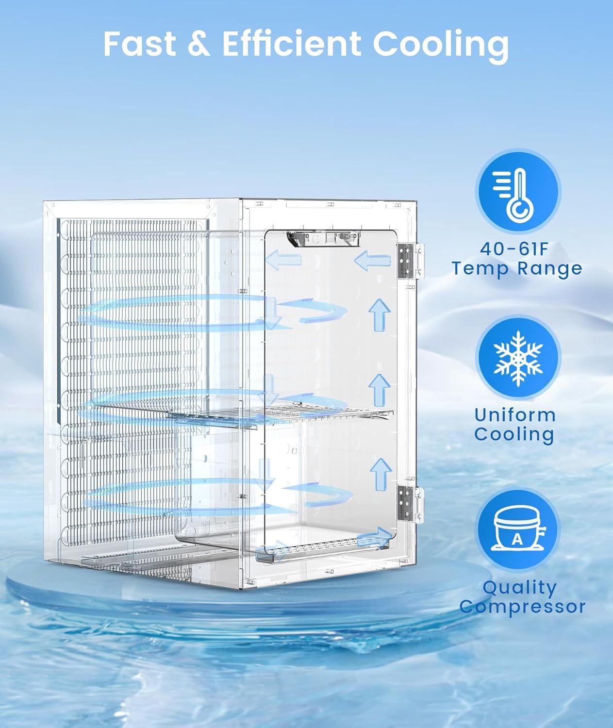 image2025 Upgrade 18L Beverage Refrigerator Wine Cooler 24 Cans Mini Fridge 06CuFt Countertop Drink Cooler Small Fridge with Adjustable Electronic Temperature Control LED Lgiht for Home Dorm Office24 Cans