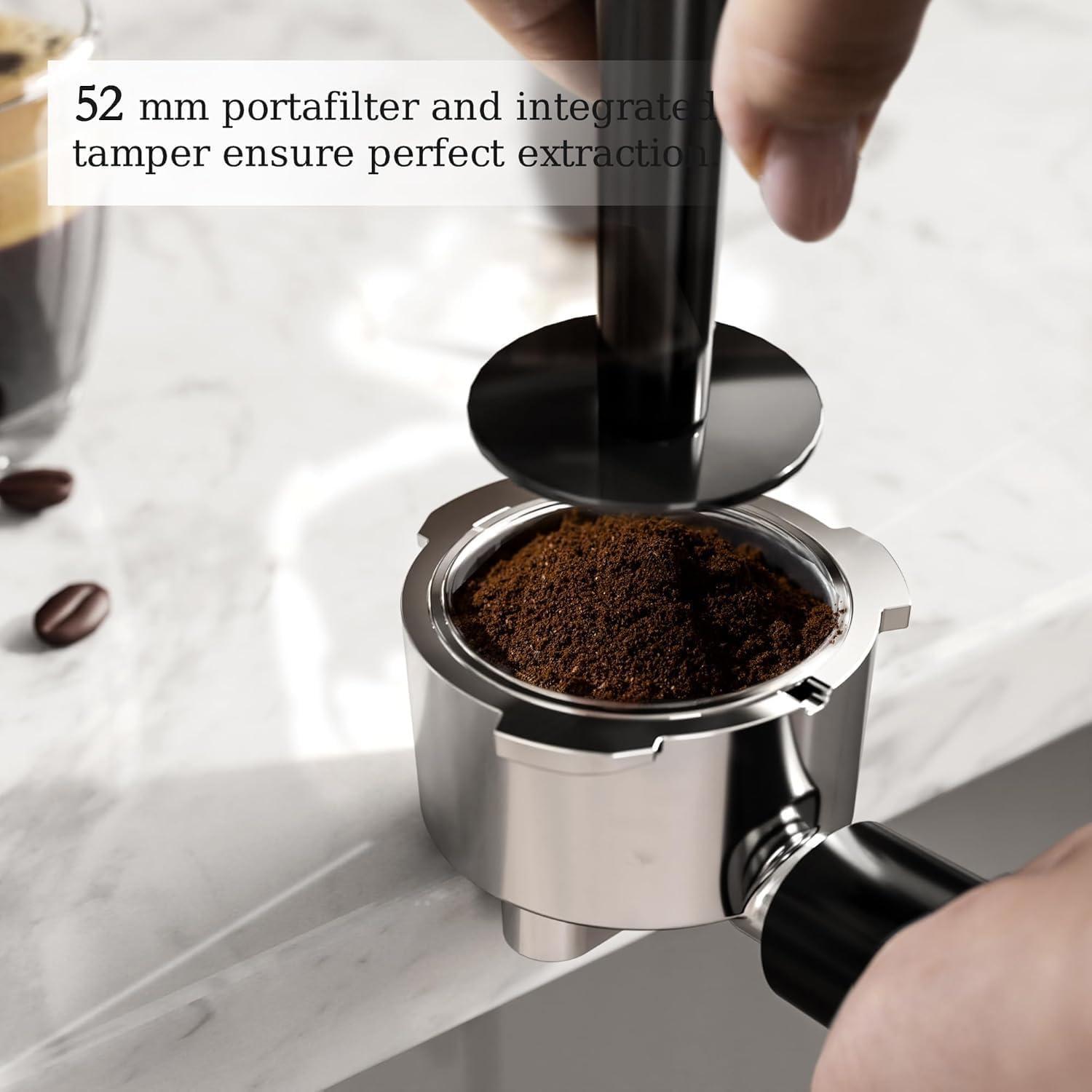 imageKismile Espresso Machine 20 Bar Espresso Maker with Milk Frother Steam Wand Compact Cappuccino ampamp Latte Machine with 40oz Removable Water Tank for Home Stainless Steel