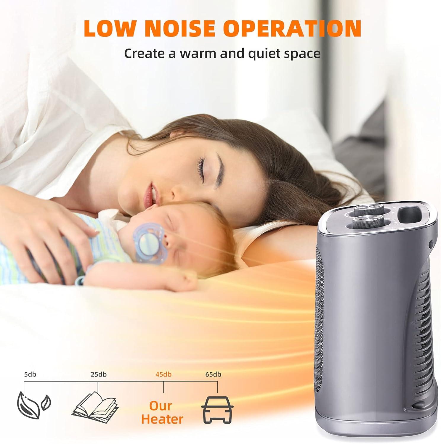 imageKismile Portable Electric Space Heater Small Ceramic Heater Fan with Thermostat TipOver and Overheat ProtectionFast Heating for HomeOffice1500W