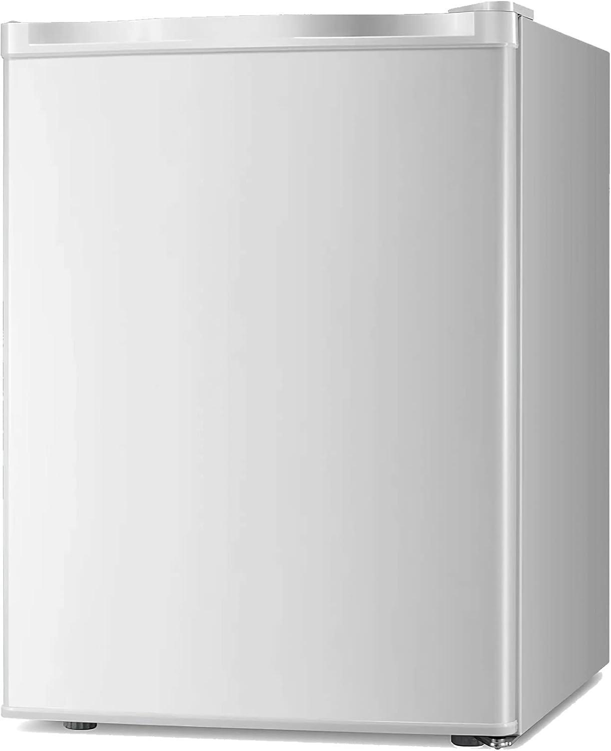imageKismile Small Freezer Upright 30 Cuft Mini Freezer with Adjustable Thermostat Removable Shelves Reversible Single Door Stand Up Freezer for BedroomHomeDormsApartment Stainless SteelWhite