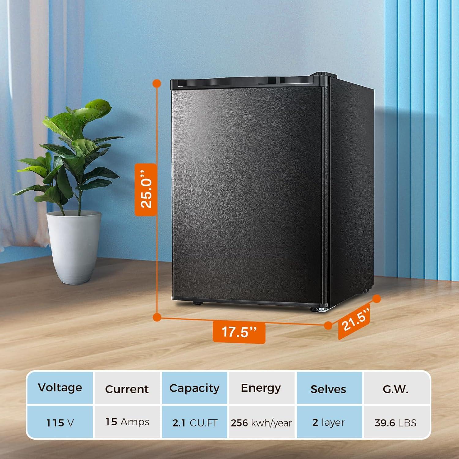 imageKismile Small Freezer Upright 30 Cuft Mini Freezer with Adjustable Thermostat Removable Shelves Reversible Single Door Stand Up Freezer for BedroomHomeDormsApartment Stainless SteelBlack
