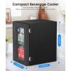 image2025 Upgrade 18L Beverage Refrigerator Wine Cooler 24 Cans Mini Fridge 06CuFt Countertop Drink Cooler Small Fridge with Adjustable Electronic Temperature Control LED Lgiht for Home Dorm Office24 Cans