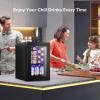 image2025 Upgrade 18L Beverage Refrigerator Wine Cooler 24 Cans Mini Fridge 06CuFt Countertop Drink Cooler Small Fridge with Adjustable Electronic Temperature Control LED Lgiht for Home Dorm Office20 Cans
