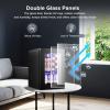 image2025 Upgrade 18L Beverage Refrigerator Wine Cooler 24 Cans Mini Fridge 06CuFt Countertop Drink Cooler Small Fridge with Adjustable Electronic Temperature Control LED Lgiht for Home Dorm Office20 Cans