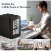 image2025 Upgrade 18L Beverage Refrigerator Wine Cooler 24 Cans Mini Fridge 06CuFt Countertop Drink Cooler Small Fridge with Adjustable Electronic Temperature Control LED Lgiht for Home Dorm Office20 Cans