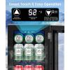 image2025 Upgrade 18L Beverage Refrigerator Wine Cooler 24 Cans Mini Fridge 06CuFt Countertop Drink Cooler Small Fridge with Adjustable Electronic Temperature Control LED Lgiht for Home Dorm Office24 Cans