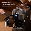 imageKismile 10Cup Digital Drip Coffee Maker with BuiltIn Grinder 12Hour Timer Programmable 15L Water Tank KeepWarm Function Combo Brewer and Grinder for Home ampamp Office Use