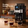 imageKismile 10Cup Digital Drip Coffee Maker with BuiltIn Grinder 12Hour Timer Programmable 15L Water Tank KeepWarm Function Combo Brewer and Grinder for Home ampamp Office Use