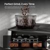 imageKismile 15 Bar Espresso Machines with Grinder Professional Espresso Maker with Removable Water Tank Milk Frother Steam Wand for LatteampampCappuccinoHot Water Function for Home Black15 Bar