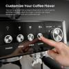 imageKismile 15 Bar Espresso Machines with Grinder Professional Espresso Maker with Removable Water Tank Milk Frother Steam Wand for LatteampampCappuccinoHot Water Function for Home Black15 Bar
