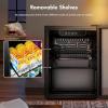 imageKismile 24 inch Wine and Beverage Refrigerator 20 Bottle and 88 Cans Dual Zone Wine Cooler with Glass Door Builtin or Freestanding WineBeerBeverage Fridge with Blue LED LightTransparent
