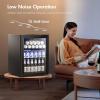 imageKismile 24 inch Wine and Beverage Refrigerator 20 Bottle and 88 Cans Dual Zone Wine Cooler with Glass Door Builtin or Freestanding WineBeerBeverage Fridge with Blue LED LightTransparent