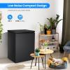 imageKismile 35 Cubic Feet Chest Freezer with 2 Removable Baskets Free Standing Top Open Door Compact Deep Freezer with Adjustable Temperature for HomeKitchenOfficeBar 35 Cubic Feet BlackBlack