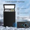 imageKismile 35 Cubic Feet Chest Freezer with 2 Removable Baskets Free Standing Top Open Door Compact Deep Freezer with Adjustable Temperature for HomeKitchenOfficeBar 35 Cubic Feet BlackBlack