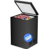 imageKismile 35 Cubic Feet Chest Freezer with 2 Removable Baskets Free Standing Top Open Door Compact Deep Freezer with Adjustable Temperature for HomeKitchenOfficeBar 35 Cubic Feet BlackBlack