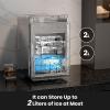 imageKismile Clear Ice Cube Makers3 Cubes in 20 Mins26Lbs24HPortable Ice Makers Countertop with Large Cubic Ice SelfCleaning 24H Timer for Cocktails Whiskey ampamp BourbonBlackBlack
