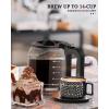 imageKismile Coffee Maker 14Cup Programmable Drip Coffee Makers Machines with Timer Reusable Filter ampamp Keep Hot Plate Auto Pause SelfCleaning Stainless Steel