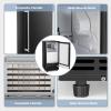 imageKismile Commercial Builtin Ice Maker Machine80LbsDayReversible DoorUndercounter Ice Cube Maker with 24H TimerSelfCleaning Function for HomeOfficeBlack80Lbs24H