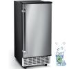 imageKismile Commercial Builtin Ice Maker Machine80LbsDayReversible DoorUndercounter Ice Cube Maker with 24H TimerSelfCleaning Function for HomeOfficeBlack80Lbs24H