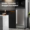 imageKismile Commercial Builtin Ice Maker Machine80LbsDayReversible DoorUndercounter Ice Cube Maker with 24H TimerSelfCleaning Function for HomeOfficeBlack80Lbs24H