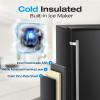 imageKismile Commercial Builtin Ice Maker Machine80LbsDayReversible DoorUndercounter Ice Cube Maker with 24H TimerSelfCleaning Function for HomeOfficeBlack80Lbs24H