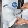 imageKismile Commercial Builtin Ice Maker Machine80LbsDayReversible DoorUndercounter Ice Cube Maker with 24H TimerSelfCleaning Function for HomeOfficeBlack80Lbs24H