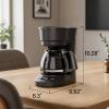 imageKismile Compact Drip Coffee Maker AntiDrip System Timer Removable Funnel ampamp Auto ShutOff AntiDry Protection Perfect Small Coffee Machine for Home ampamp Office BlackBlack Neo