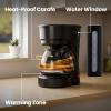 imageKismile Compact Drip Coffee Maker AntiDrip System Timer Removable Funnel ampamp Auto ShutOff AntiDry Protection Perfect Small Coffee Machine for Home ampamp Office BlackBlack