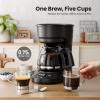 imageKismile Compact Drip Coffee Maker AntiDrip System Timer Removable Funnel ampamp Auto ShutOff AntiDry Protection Perfect Small Coffee Machine for Home ampamp Office BlackBlack Neo