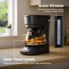 imageKismile Compact Drip Coffee Maker AntiDrip System Timer Removable Funnel ampamp Auto ShutOff AntiDry Protection Perfect Small Coffee Machine for Home ampamp Office BlackBlack Neo