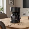 imageKismile Compact Drip Coffee Maker AntiDrip System Timer Removable Funnel ampamp Auto ShutOff AntiDry Protection Perfect Small Coffee Machine for Home ampamp Office BlackBlack
