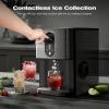 imageKismile Countertop Nugget Ice Maker 20DN 50LBSDay Output SelfCleaning Soft Chewable PebblePellet Ice with OneClick Operation for HomeBlack