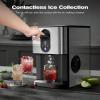 imageKismile Countertop Nugget Ice Maker 20DN 50LBSDay Output SelfCleaning Soft Chewable PebblePellet Ice with OneClick Operation for HomeSilver