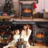 imageKismile Electric Fireplace Stove1500W Infrared Fireplace Heater with 3D Realistic FlameOverheating Protection22inch Portable Freestanding Electric Fireplace for Indoor Use