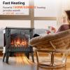 imageKismile Electric Fireplace Stove1500W Infrared Fireplace Heater with 3D Realistic FlameOverheating Protection22inch Portable Freestanding Electric Fireplace for Indoor Use
