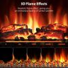 imageKismile Electric Fireplace Stove1500W Infrared Fireplace Heater with 3D Realistic FlameOverheating Protection22inch Portable Freestanding Electric Fireplace for Indoor Use