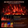 imageKismile Electric Firplace Heater 24inch ampamp 1500W Infrared Heaters for Indoor Use with Remote Control 5100BTU Small Electric Stove with 3D Flame Effect and Heating Mode Overheating SafeBlack