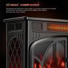 imageKismile Electric Firplace Heater 24inch ampamp 1500W Infrared Heaters for Indoor Use with Remote Control 5100BTU Small Electric Stove with 3D Flame Effect and Heating Mode Overheating SafeBlack