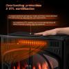 imageKismile Electric Firplace Heater 24inch ampamp 1500W Infrared Heaters for Indoor Use with Remote Control 5100BTU Small Electric Stove with 3D Flame Effect and Heating Mode Overheating SafeBlack