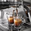 imageKismile Espresso Coffee Machine with Grinder 20 Bar Automatic Espresso Machine with Milk Frother Steam Wand Removable Water Tank for Latte ampamp CappuccinoSilver20Bar