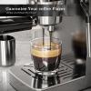 imageKismile Espresso Machine 20 Bar Espresso Maker with Milk Frother Steam Wand Compact Cappuccino ampamp Latte Machine with 40oz Removable Water Tank for Home Stainless Steel