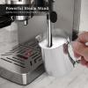 imageKismile Espresso Machine 20 Bar Espresso Maker with Milk Frother Steam Wand Compact Cappuccino ampamp Latte Machine with 40oz Removable Water Tank for Home Stainless Steel
