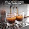 imageKismile Espresso Machine with Cold Brew Professional Espresso Maker with Milk Frother Steam Wand for Latte ampamp Cappuccino Espresso Coffee Machine with LED Display for Home UseStainless Steel