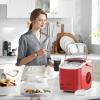 imageKismile Ice Makers Countertop with Carry Handle26LbsDay9 Cubes in 6 MinsSelfCleaning Ice Machine for HomeOfficeKitchen BlackRed