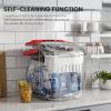 imageKismile Ice Makers Countertop with Carry Handle26LbsDay9 Cubes in 6 MinsSelfCleaning Ice Machine for HomeOfficeKitchen BlackRed