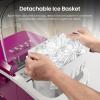 imageKismile Ice Makers Countertop with Carry Handle8 Cubes in 6 Mins26LbsDay2 Size of Bullet IcePortable Ice Maker Machine with SelfCleaning for HomeOfficeBlackPurple