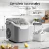 imageKismile Ice Makers Countertop with Carry Handle8 Cubes in 6 Mins26LbsDay2 Size of Bullet IcePortable Ice Maker Machine with SelfCleaning for HomeOfficeBlackGrey