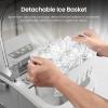 imageKismile Ice Makers Countertop with Carry Handle8 Cubes in 6 Mins26LbsDay2 Size of Bullet IcePortable Ice Maker Machine with SelfCleaning for HomeOfficeBlackGrey