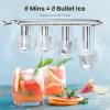 imageKismile Ice Makers Countertop with Carry Handle8 Cubes in 6 Mins26LbsDay2 Size of Bullet IcePortable Ice Maker Machine with SelfCleaning for HomeOfficeBlackGrey