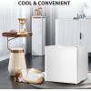 imageKismile Mini Fridge with Freezer 16 Cuft Mini Refrigerators with Removable Shelves Adjustable Thermostat Reversible Single Door Small Refrigerator for BedroomOfficeHome White